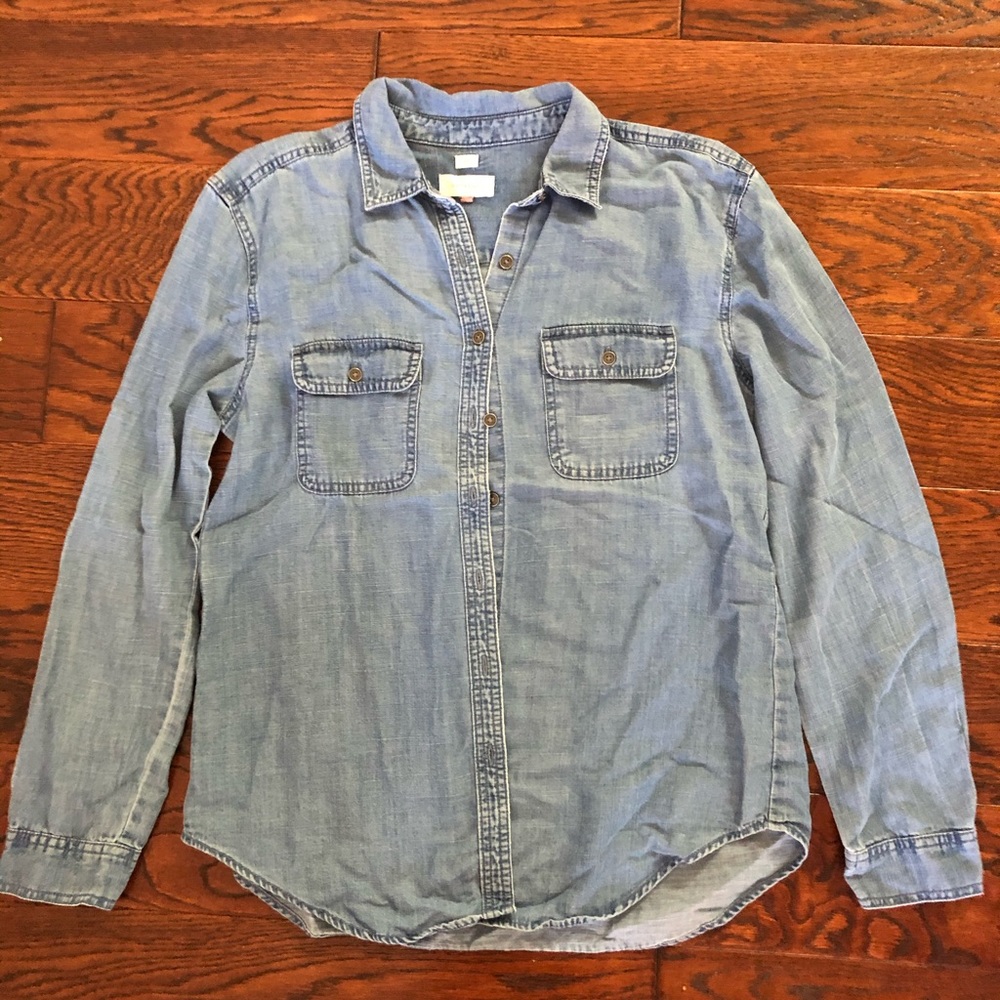 The Loft, Medium Denim button down long-sleeve
